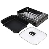 DAUERHAFT Tragbarer Grill Grill Mini-Grill im Freien Gegrillter Fischteller Grillzubehör Langlebiger Mini-Kassettenofen Starke Feuerkraft für Campingk