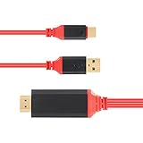 2 in 1, für Samsung Galaxy Note 8 LG G6 Lumia 950 HTC 10 Huawei P9 USB Type-C auf USB Typ C auf HDMI Kabel USB C auf HDMI Kabel Handy Zubehör USB C Typ C auf HDMI Kabel 2 in 1