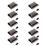 SimpleLife Lederhandwerk DIY Metall Reißverschluss Schwanz Clips Schnalle Stop Schwanz Stecker Kopf Werkzeug Verschluss mit Schrauben (10 Stück)