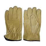 Lederhandschuhe Männer Arbeit Arbeiten Mechanische Reparatur von Gartenhandschuh (Color : Dark Khaki, Size : XX-large)