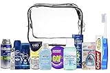 A2S Reiseset für Herren Bundle (ColgateTotal Original, Gard, Nivea Men Duschgel, Nivea Deo Spray, Gillette, Listerine, Nivea Creme, Ultrex Shampoo Active Cleanse, Hygenium, Sani&Belli)