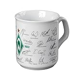 Werder Bremen Tasse, Becher Team mit Unterschriften 2020/2021, 21-30062