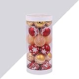 Cakunmik 24 Stücke Weihnachtsbaum Ball Kugel Hängender Startseite Party Ornament Dekor Frohe Weihnachten Dekorative Weihnachtsschmuck Geschenke Für Kinder Erwachsene, 8C