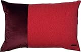 ESPRIT Deko Kissen Harp • Kissenbezug 38x58 rot • Deko Wohnzimmer • ohne Füllung • 100% Poly