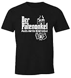 MoonWorks® Herren T-Shirt Der Patenonkel Pate Godfather Onkel lustig Fun-Shirt schwarz L