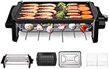 KDMB Elektrischer Haushaltsgrill Grillgrill Elektrische rauchfreie Antihaft-Grillmaschine Koreanischer Stil Home Doppel-Grill Grill Grilltopf Tragbare Antihaft-Grillp