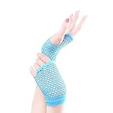 ZDJH Fingerlose Netzhandschuhe Punk Gothic Lady Disco Dance Kostüm Spitze Fingerlose Handschuhe Handschuhe Netzhandschuhe fingerlos fingerfrei Netz kurz 80er Fingerlose Fischnetz H