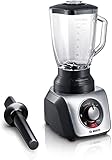 Bosch MMB66G5MDE SilentMixx Pro Standmixer, extrem leise, Glasblender, High-Speed Programm, 33,000 Motorumdrehungen/min, einfache Reinigung, schw