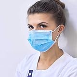 CALIYO Mund-Nasenschutz Mundschutz Masken blau Alltagsmasken 50 Stk für privaten Geb