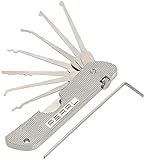 PEARL Schlossöffner Werkzeug: Lockpicking-Werkzeug mit 7 Dietrichen & Spanner, Edelstahl (Schlossöffner Set)