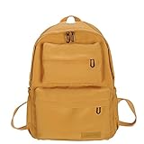 Van Caro Unisex wasserdichter Schulrucksack Kaktus Reiserucksack, 5119 Gelb, Einheitsgröße, Laptop
