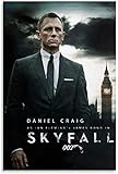 AOXULIU Kunstdrucke 30x45cm Ungerahmt Daniel Craig 007 Poster Badezimmer Wanddekor Leinwanddrucke Poster Bar H