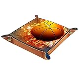 Valet Tray Catchall Tray Schreibtisch Organizer für Herren Damen Schlüsselablage für Tischmünzenreinigung Basketballsportplakat oder Flyer für Büro zu H