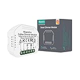 MoesGo ZigBee Mini Smart Alexa Dimmer Lichtschalter Relais Modul, Funk Schalter LED Kompatibel mit Smart Life Tuya Amazon Alexa Google Home【Funktioniert nur mit Tuya ZigBee Hub,2MQTT Verfügbar】…