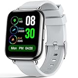 AGPTEK Smartwatch, 1,69 Zoll Armbanduhr mit personalisiertem Bildschirm, Musiksteuerung, Herzfrequenz, Schrittzähler, Kalorien, usw. IP68 Wasserdicht Fitness Tracker, für iOS und Android, Pink