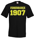 Herren T-Shirt Shirt Fenerbahce Istanbul, Schwarz, L