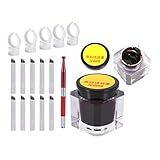 Microblading Kit Augenbrauen Microblading Set Permanent Make-up Tattoo mit Ringschalen Tattoo Pigment Tattoo Zubehör für 3D Augenbrauen, Anfänger Profis Verw
