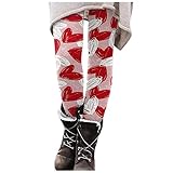 Damen Ethno-Leggings mit Digitaldruck, Boho-Leggings, Sweathose, Stretch, Yogahose, atmungsaktiv, Thermo-Leggings, warme Strumpfhose, leicht, weiche Leggings, Winter, Yogahose, gemütlich, Rot B, 48