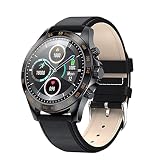 CNZZY Herren Smart Watch Business Mode Stil Vollbild-Touch-Herzfrequenzmesser IP68 Wasserdicht für Android IOS(D)(G)