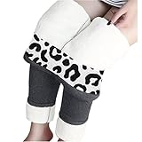 PWKNRD Damen Dicke Leggings Winter Samt Thermal Hosen Kompressionsleggings Warme Fleece Freizeithose Hohe Taille Einfarbig Sporthose Stretch Gefüttert Jogginghose Sexy Bequemes Yogahose Eleg
