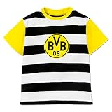 Borussia Dortmund Unisex Baby BVB Streifen Kleinkind T-Shirt-Satz, schwarz, 86/92