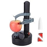 HOMUT Sadubty Elektrischer Kartoffelschäler,Automatische Gemüseschäler Obstschäler,Elektro Schäler für Obst & Gemüse mit Batteriebetrieben,2 Ersatzkling