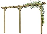 Pergola aus Holz Torbogen Rankhilfe Länge ca. 450 cm mit Pfosten 9x9cm von Gartenpirat®