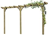 Pergola aus Holz Torbogen Rankhilfe Länge ca. 450 cm mit Pfosten 9x9cm von Gartenpirat®