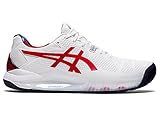 ASICS Herren Gel-Resolution 8 Tennisschuhe, Weiß/klassisch rot, 44 EU