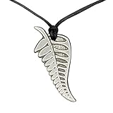 Maori Anhänger, New Zealand Silver Fern, Neuseeland Farn, in Neuseeland Entworfen, Hand Gegossen, aus Deutschen Zinn, von William S