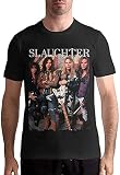 Slaughter Band Shirt Herren Mode T-Shirt Tops Kurzarm Casual Tees Bequem Unverwechselbare Persönlichkeit, Schwarz , S