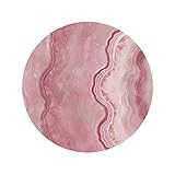 XIAOZHENT Relay Nordic abstrakt Marmor Textur Rosa lila Runde Teppich for Mädchen Haus Schlafzimmer Dekor Bodenmatte Waschbare Teppichstuhldecke Niedlich (Color : 2, Size : 150cm)