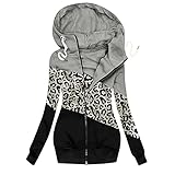 Damen Lang Softshelljacke Sweatjacke Wasserdicht Atmungsaktiv Jacke Sweatjacke mit Kapuze Übergangsjacke Langarm Oversize Outdoor Jacken Wintermantel Elegant Schlanke Sweatshirt Parka Mantel Outw