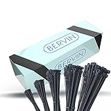 BERVIN Kabelbinder Set - 500 Stück 100/150/200/250/300mm je 100 Stück - schw