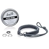 Amolith® Kamera-Handschlaufe aus Paracord | Farbe: Gunmetal | Flechtmuster: Fishtail | Handgelenkschlaufe Kameraschlaufe Kameraband Trageschlaufe | AML-8391