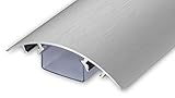 TV Design Aluminium Kabelkanal Edelstahl gebürstet Look in verschiedenen Längen von ALUNOVO (Länge: 40cm)