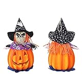 Halloween Deko Tragbare Kürbislaterne Totenkopf Laterne Bubble Pumpkin for Halloween Haunted House Dekoration - Batteriebetrieb