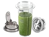 Yayago Mix&Go Set Adapter (950ml Trinkbecher BPA Frei + Omniblend Mixer Adapter P-100) geeignet für alle OmniBlend Hochleistungsmixer / Standmixer - ideal für S