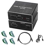 REKALRO HDMI Audio Konverter 4K Konverter HDMI zu HDMI + Optisches SPDIF mit 3,5-mm MIC In Stereo Audio Konverter Adapter für Blu-ray DVD Player Xbox One Sky HD Box PS3 PS4