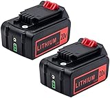 2 Pack LBXR20 Akku 5000mAh Ersatz für Black und Decker 20V Akku Max Lithium LB20 LBX20 LST220 LBXR2020-OPE LBXR20B-2 LB2X4020 Akkuwerkzeug Akk