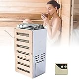 YCRD Saunaofen, 220v Sauna HeizgeräT, Saunaofen mit externer Steuerung, 3/3.6kw Verbrühungsschutz Holzzaun Temperatureinstellung Familie Hotel Spa Duschen,3kw