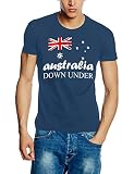 Coole-Fun-T-Shirts Australia Vintage NEU Down Under Australien Tshirt-Stoneblue GR.L