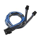 ILS - Cable Splitter 18AWG Dual Mini 6 Pin PCI-e Stecker auf 8 Pin Stecker Y PCI E Stromkabel für M