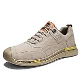 ML S HJDY Männer Turnschuhe Casual Classic Daily Schweinsleder Atmungsaktiv grau Khaki Black Fall,B,40