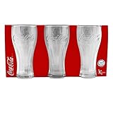 Kemes Coca Cola Gläser 6 Stück Longdrinkglas 300 ml Set Stück Glas Softdrink 0,3 Liter Trinkglas G