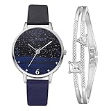 Damenuhre Kunstlederband Quarzuhr Mit Armband + Uhren Damen Casual Armbanduhr Uhren FüR Schmale Handgelenke Damen Schwarz Skandinavisch Schlicht FüR Damen & Herren Analog U