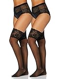 Iris & Lilly by Wolford Damen Strümpfe, 2er-Pack, Schwarz (Black), XS, Label: XS