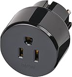 Brennenstuhl Reisestecker/Reiseadapter (Reise-Steckdosenadapter für: Schutzkontakt Steckdose und USA, Japan Stecker) schw