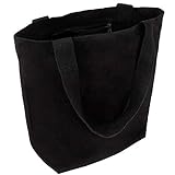 Cottonbagjoe stylische geräumige Tragetasche | mit Innentasche, Reißverschluss und großem Boden | Baumwolltasche Stofftasche Shopper Handtasche | Öko-Tex 100 Standard Z