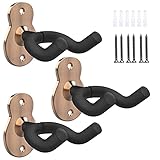 MoKo Gitarren Wandhalterung, 3 Pack Metall Gitarrenwandhalter Gitarren Haken Wand Gitarrenhalter für Wandmontage Gitarrenständer für Bass Akustikgitarre E-Gitarre Ukulele - Rote B